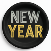 Bubbly New Year's Eve 8.5" Round Paper Plates
